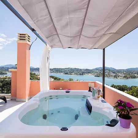 펜션 Swan House By Corfu Collection - Panoramic View In 코메넌